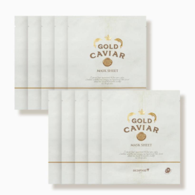 SKINFOOD Gold Caviar EX Mask Sheet 25g x10 Nourishing & Firming Care