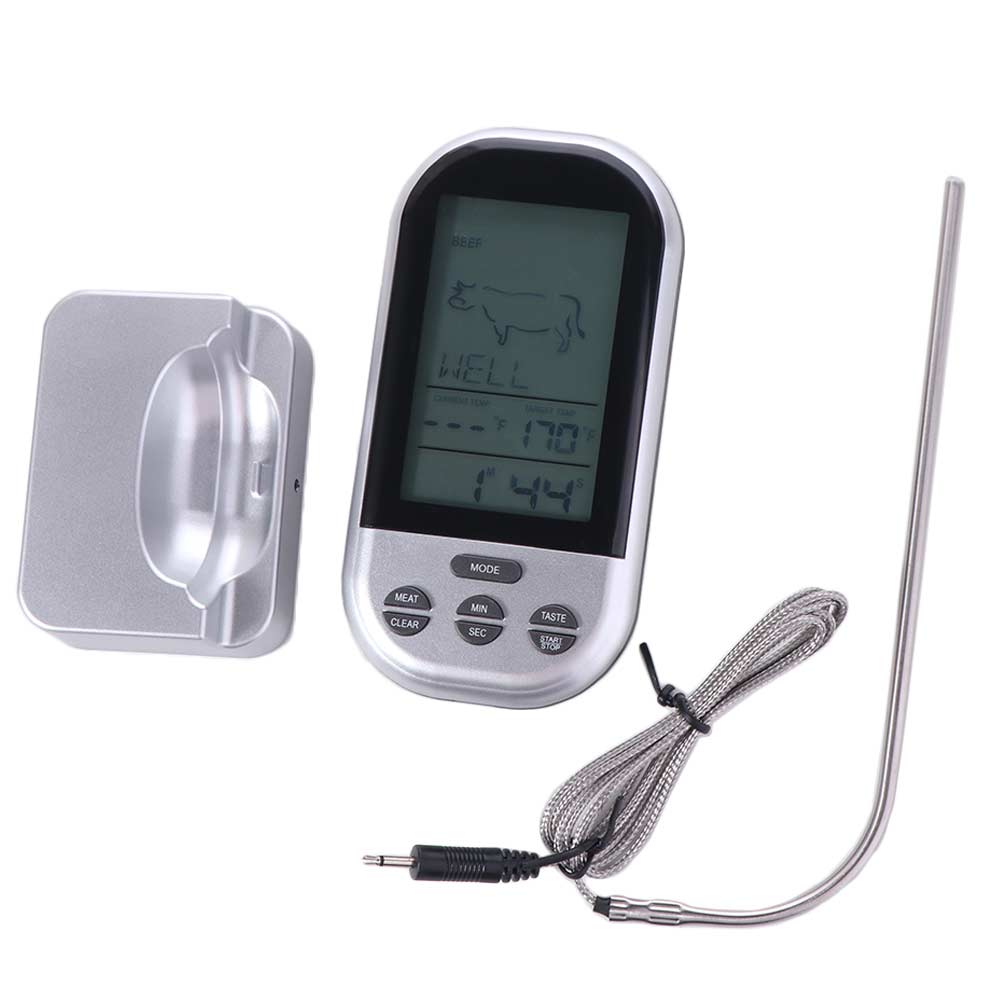 Remote Temperature Control Wireless Digital Meat Thermometer  For Grill BBQ Food Oven