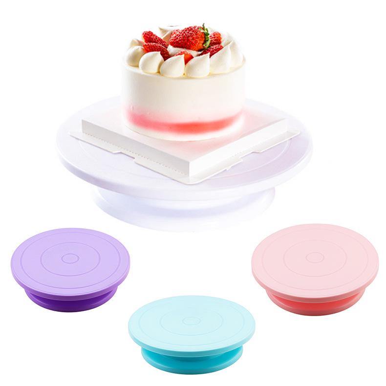 

Plastic Cake Decorating Turntable with Color Scale for DIY Baking Cake Turntable білий