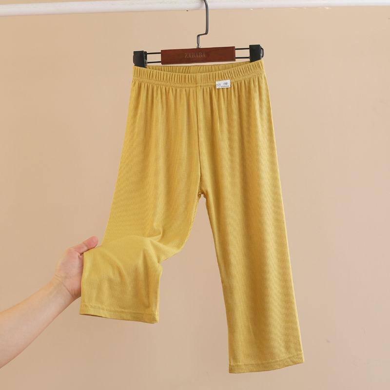 

Детские брюки из тонкой ткани с широкими штанинами, летние свободные повседневные брюки для мальчиков, домашние брюки для сна 120