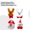 Pelúcia Papai Noel Boneco de Neve Alce Roupas de Natal Patch DIY Decoração de Véspera de Natal Decorações de Festival para Acessórios de Vestuário