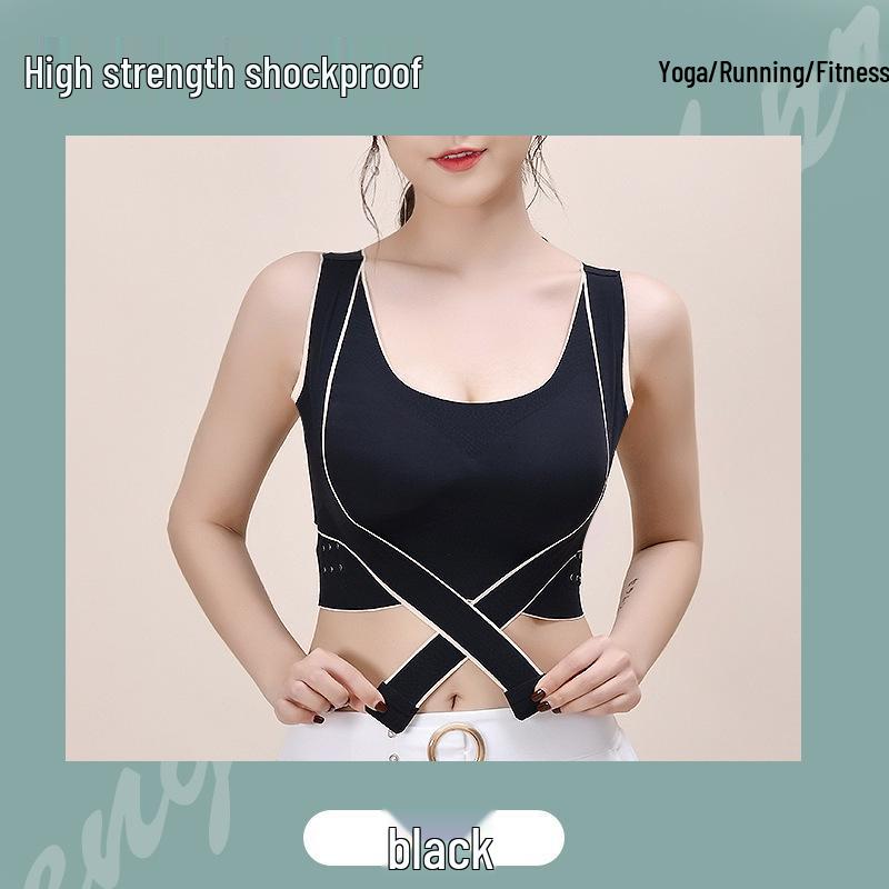Seamless Wireless Gathering & Back Correction Sports Bra – Quick-Dry, Yoga-Ready