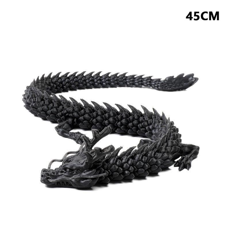1PC 30/40CM Fish Tank Landscaping Decoration Collection Ornament Movable Jointed Dragon Statue 3D Printed Flexible Realistic
