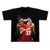 2026 Neues LeBron James Basketball T-Shirt - Schwarz Original Amerikanischer Streetwear Fit Bequem Rundhalsausschnitt Kurzarm