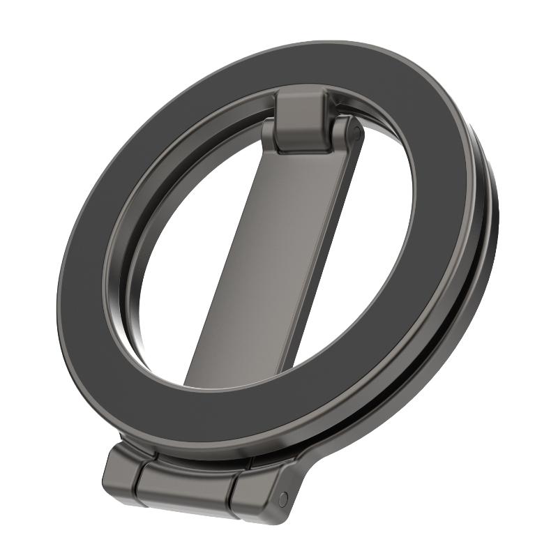 Double-Sided For MagSafe Mobile Phone Ring Stand For IPhone 16 15 Foldable 360° Rotating Stand Strong Magnet Finger Grip Support