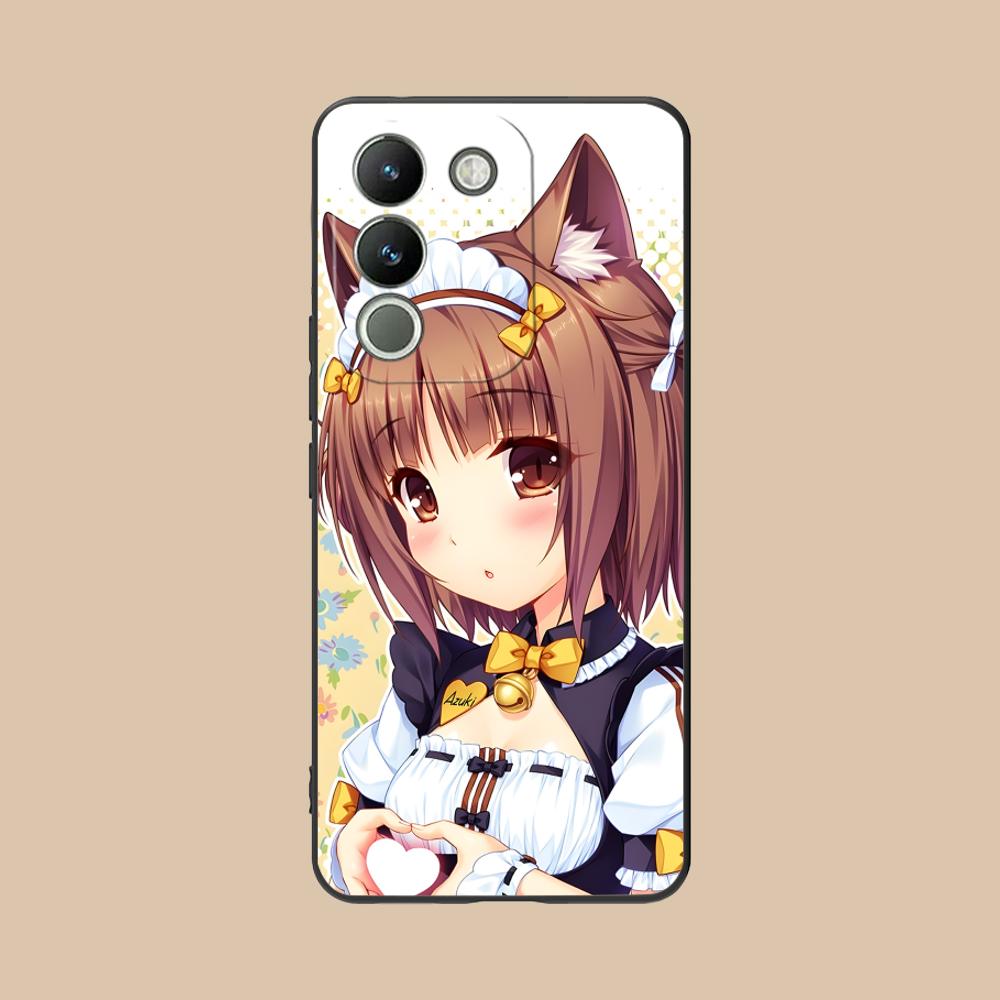 

Nekopara Azuki Phone Case for VIVO Y77 76 75 74 73 72 58 56 55 51 50 38 36 Y19 Y18 Y03 Y01 5G Soft TPU Shockproof Cover vivo Y01