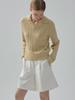 Mouth Cotton One-Pleat Bermuda (Off-White)