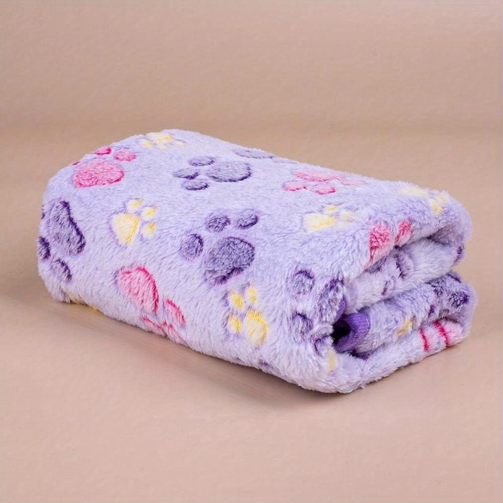 1 Pakke Lilla Hundepoteavtrykk Fleecepledd, Mykt Kjæledyrpledd For Små/Middels/Store Hunder & Katter, Tynt For Sommer