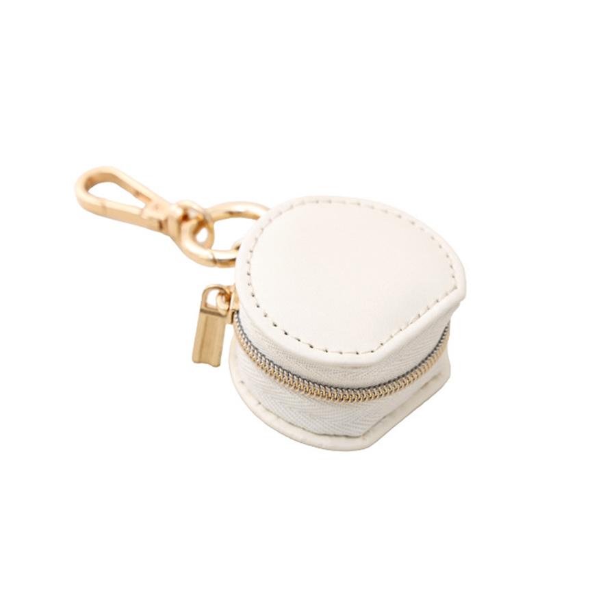 1pc Mini Jewelry Box Portable Travel Bag Pendant Earring Ring Jewelry Storage Box Circle Leather Hand-held Bag Jewelry Organizer