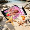 Custom Name Personalized Karol G Print Beach Towel, for Trip Camping Beach Party Home Decor, Birthday Gift for Family & Friends
