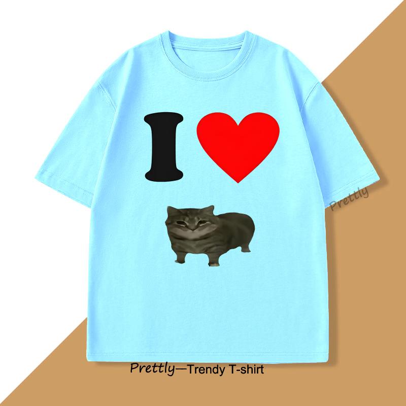 

I Love Oiiaoiia Cat Meme TShirt Men Women Funny T Shirts Parody Tees Tiktok Tshirt Funny Streetwear Tops Oversized Loose Tops 4XL