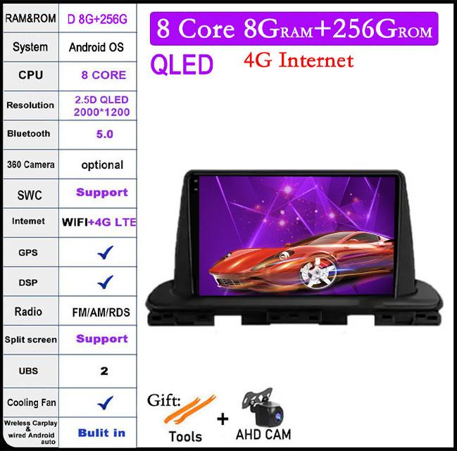 Touch Screen For Kia Cerato 4 IV 2018 - 2021 DSP Car Video Player Radio Multimedia GPS Navigation Bluetooth Wifi+4G