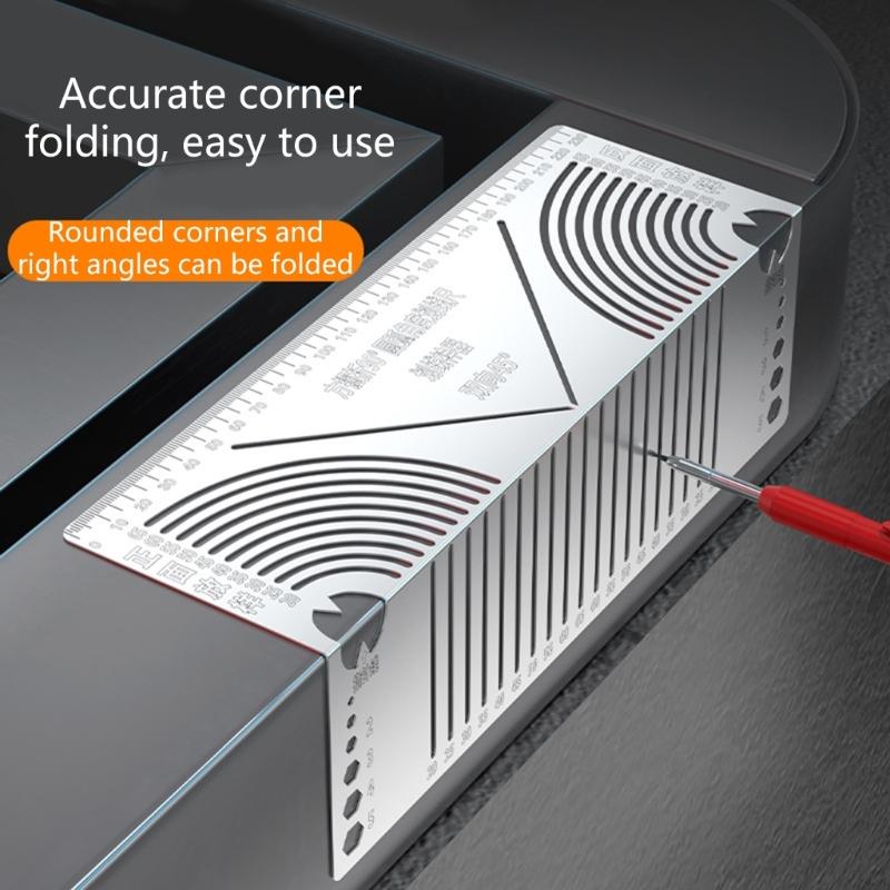 Adjustable Steel Bending Marking Gauges Square Metal Pipe Precisions Parallel Line Layout Tool Upgrades for 90 Degree Curves