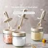 280ml Sealed Moisture Proof Salt Jar with Expandable Lid Spoon Kitchen Seasoning Container for Pepper and Salt Spices