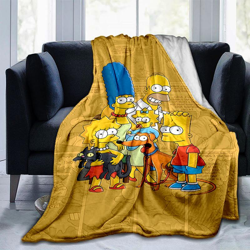 1Pc Simpsons Family Adventure Blanket Soft And Comfortable Casual Warm Camping Travel Christmas Halloween Gift M921853