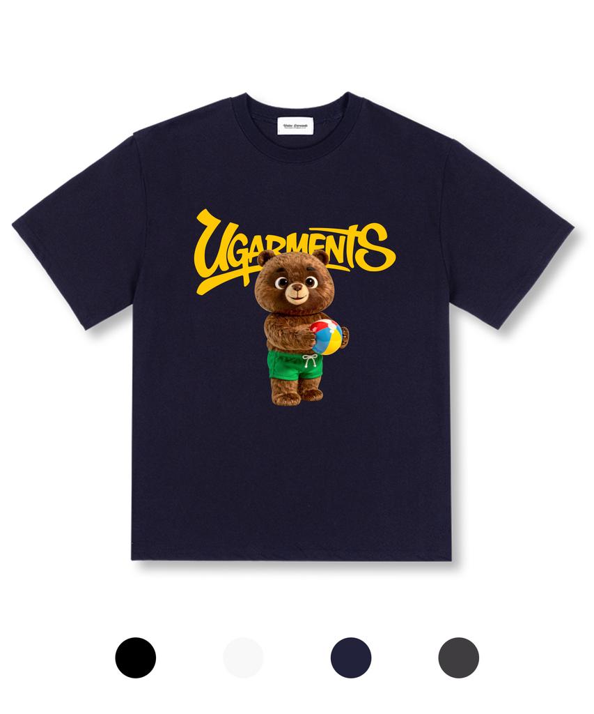 UNION GARMENTS Brown Bear Oversized Short Sleeve T-Shirt 4 Colors