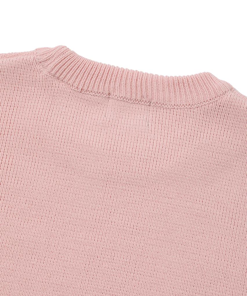 BEENTRILL NEWYORK Hashtag Basic Round Oversized Knit (Light Pink)