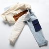 Stylish Velvet Lined Denim Patchwork Jacket - Women's Winter Lamb Wool Motorcycle Coat