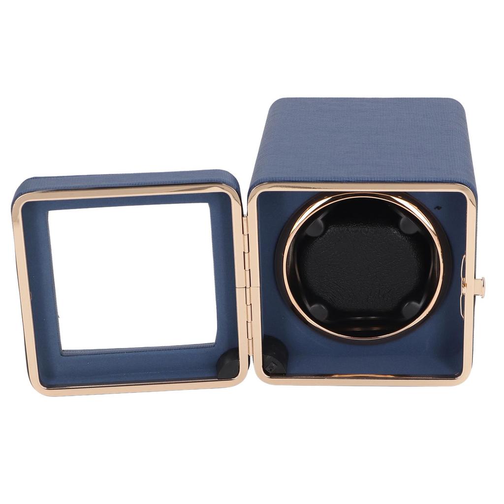 Single Watch Winder 5 Rotating Modes PU Lther Automatic Watch Winder Box with Light USB Type C Power Supply