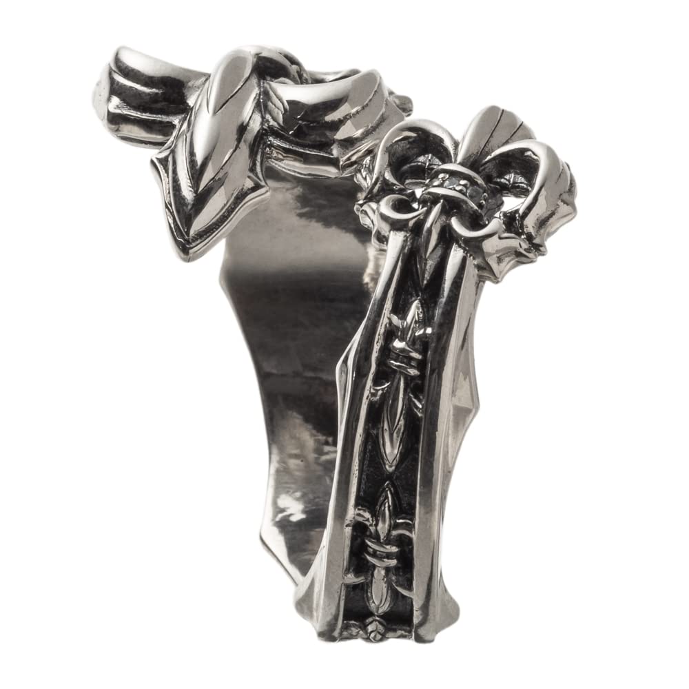 Artemis Classic Spear Fleur de Lys Silver Ring Silver Brand Silver Ring Ring, ACR0294, Men's Accessories, Jewelry,