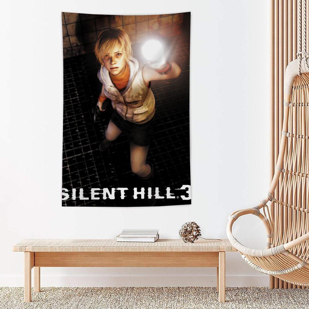 Game SSilent Hill Tapestry Microfiber Wall Hanging For Bedroom Living Room Decor Outdoor Festival Garden Bar Background