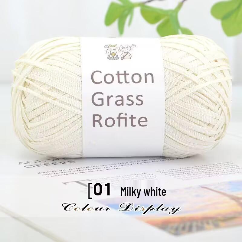 Handmade Cotton and Raffia DIY Yarn Pack for Weaving Bags & Hats