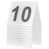 10 Stück V-förmige Acryl-Tischkennzeichen Restaurant-Platzkarten Beweismittelmarkierungen Szenen-Zubehör Wiederverwendbare Spiel-Zubehörteile