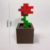 Pixel rose decoration, 3D printed unique floral decoration, plastic flower products suitable for bedside tables, desktops, furniture decorations