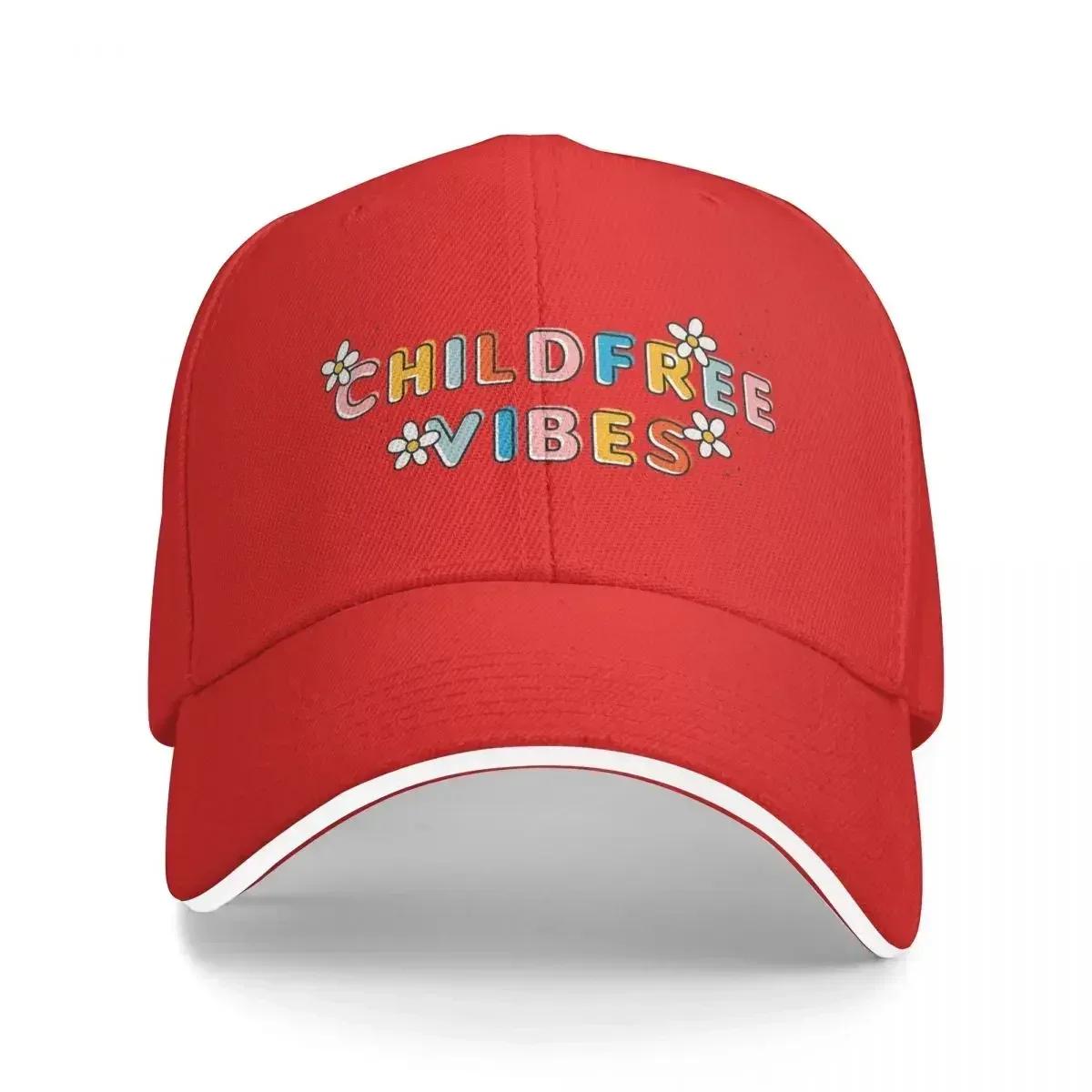 Childfree Vibes Cap Fashion Casual Baseball Caps Adjustable Hat Hip Hop Summer Unisex Baseball Hats Customizable Polychromatic One Size