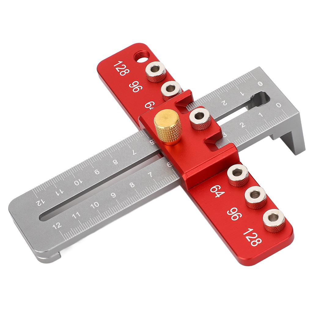 Cabinet Hardware Jig Adjustable Drawer Door Handle Template Tool Drill Guide Punch Locator with 2 Clamp