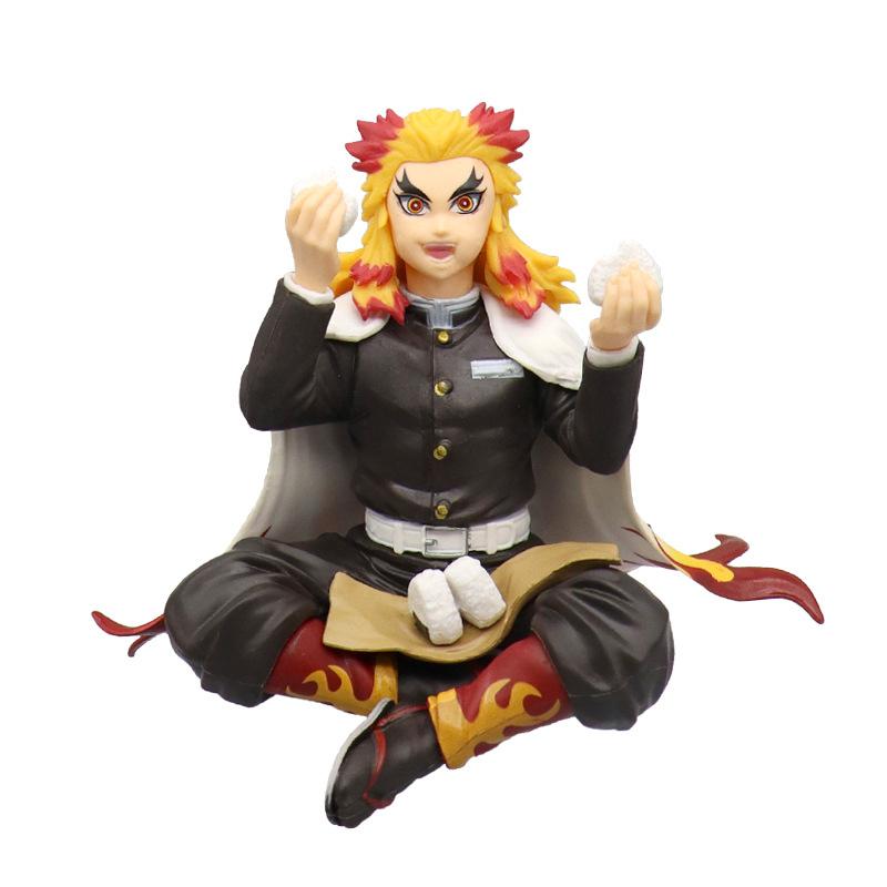 10-15cm Anime Demon Slayer Action Figure PVC Model Doll Collection Toy Car Figure Kamado Tanjiro Nezuko Sitting Ornaments