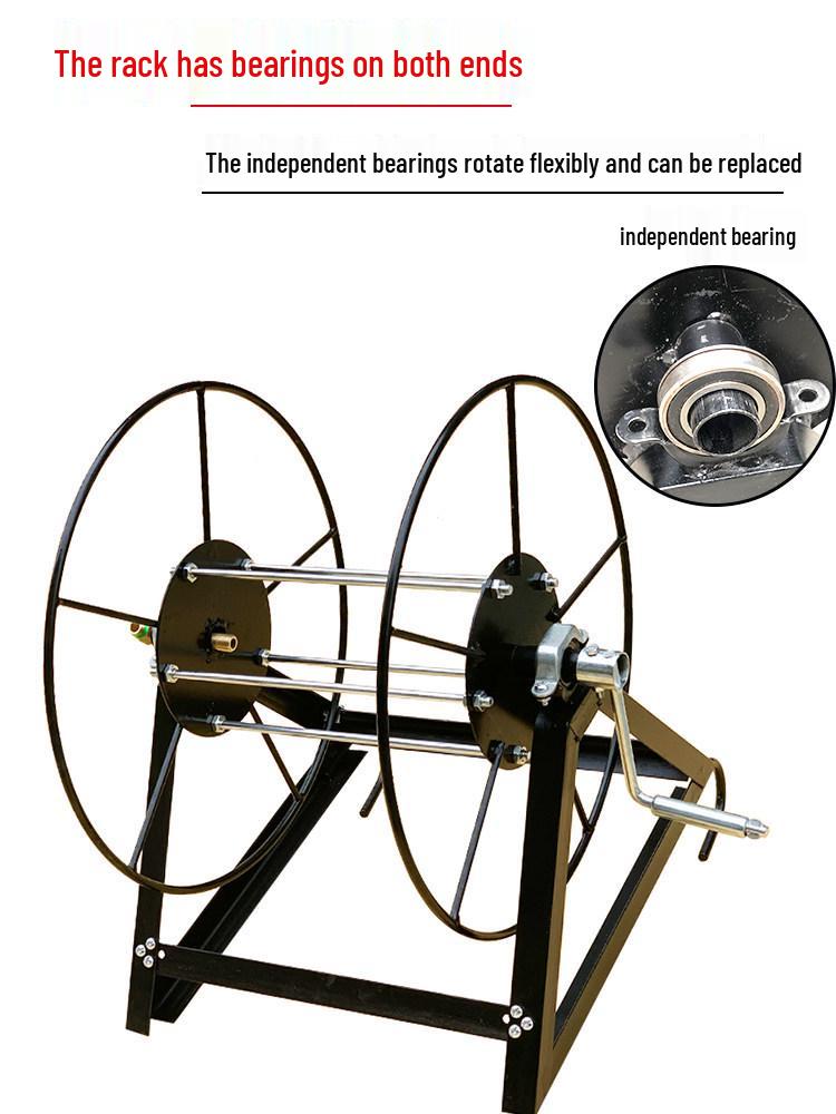 Jordbruksslangvinda & Elektrisk Reputläggningsställ med Armeringsjärnslager