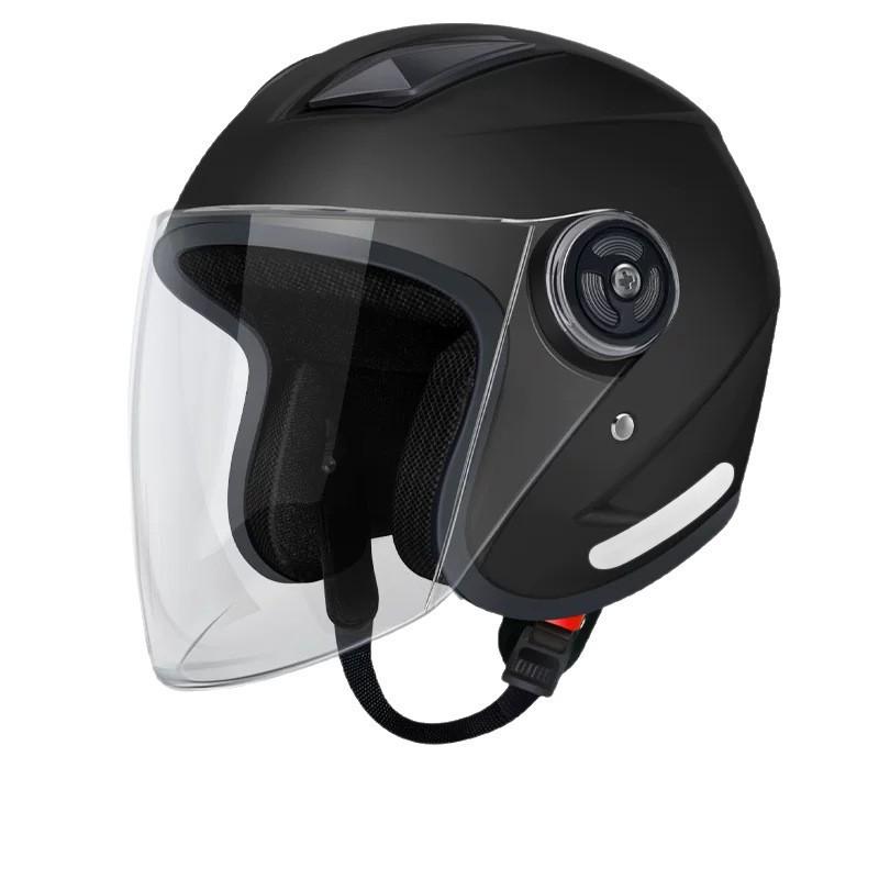 3C Certified Double Visor Electric Motorcycle Helmet, Unisex Winter Model, All-Season Safety Helmet