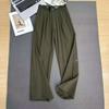 Womens High Waist Straight Leg Woven Casual Pants Reflective Print Daily Wear