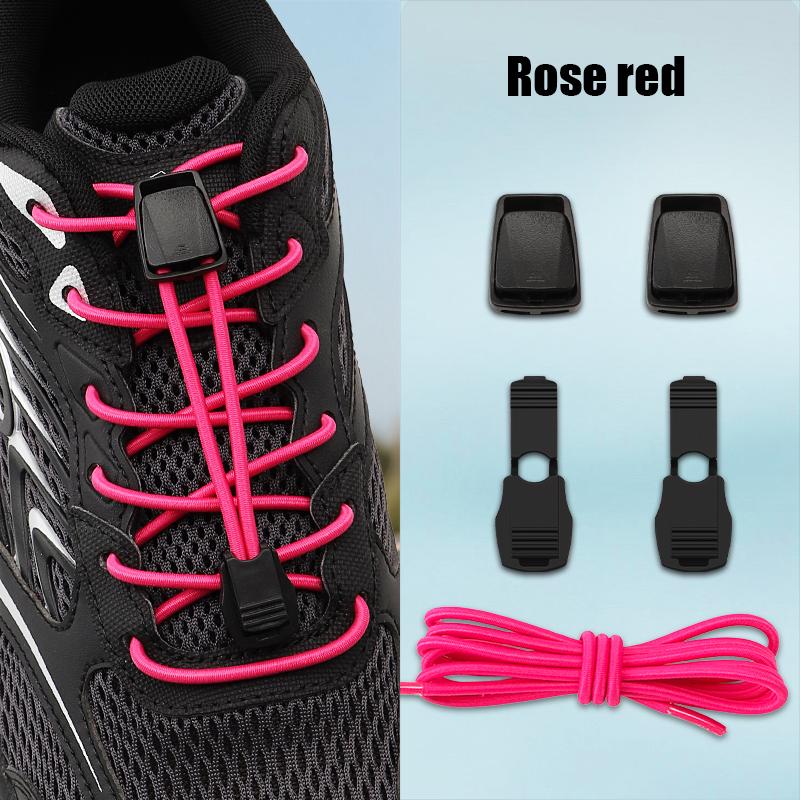 Buckle for Kids & Adults Elastic Laces for Sneakers No-Tie Shoe Lace Fastener Press Spring Lock Shoelace Running Shoes Fix Clips