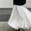 European And American Style Spring Balloon Skirt Casual Simple Solid Color Wild High Waist Tutu Skirt 