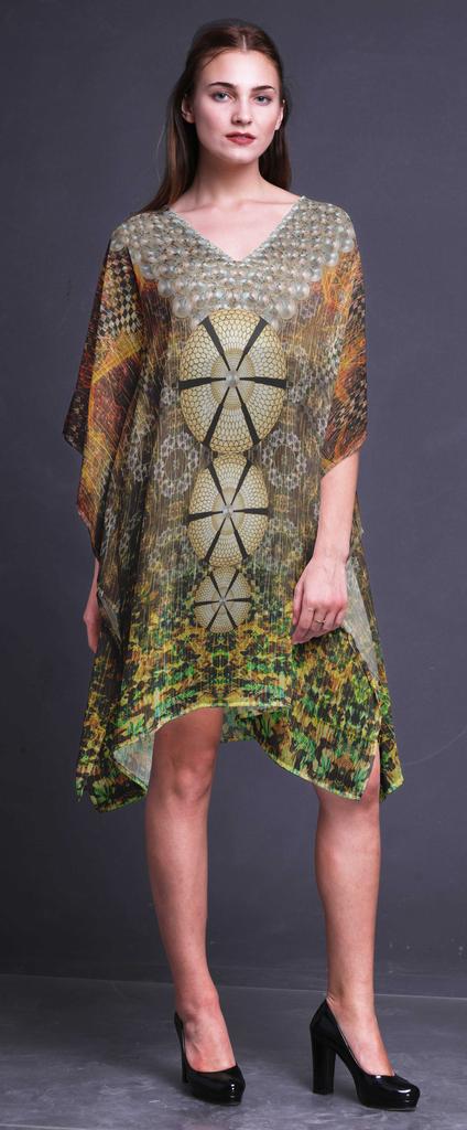 Phagun Womens Short Beach Kaftan Beachwear Bikini Coverup Midi Dress-4X-5X