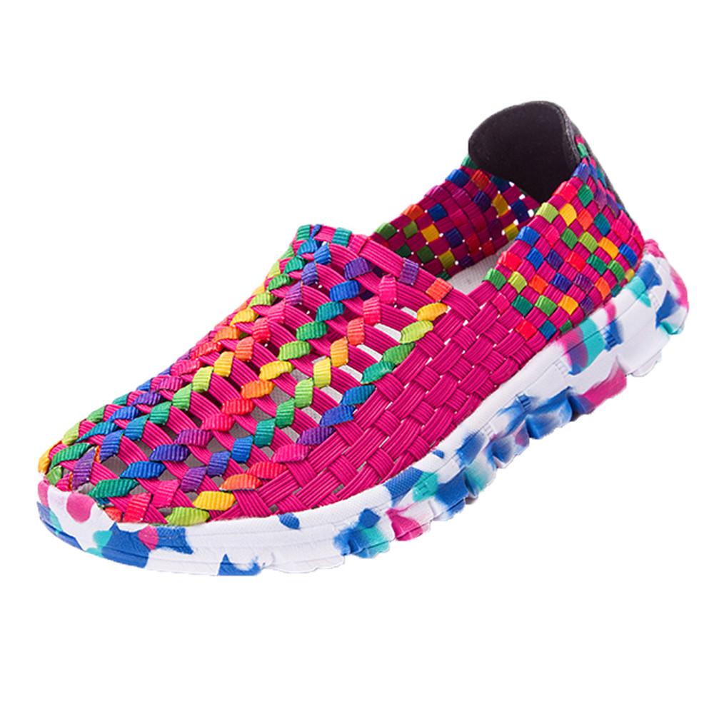 Snowlike Fashion Ladies Breathable Flat Bottom Non-Slip Mash Shoes Casual Woven Shoes Snowlike Fashion Ladies Breathable Flat Bottom Non-Slip Mash Shoes Casual Woven Shoes