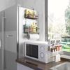 Magnetic Paper Towel Holder 2in1 Magnetic Spice Rack with Hooks Wall Mount Shelf Towel Rack for Refrigerator Black With Hook
