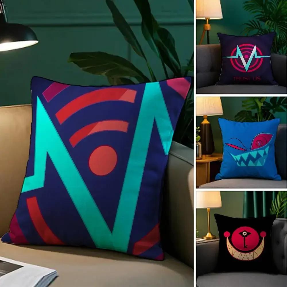 Cartoon H-Hazbin H-Hotels Kissenbezug Plüschstoff Weicher Kissenbezug Beidseitiger Druck Sofakissenbezug Überwurf