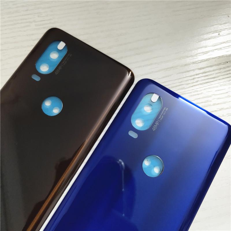 Skleněný zadní kryt baterie Pouzdro pro Motorola One Vision P50 XT1970 Kryt baterie pro Moto One Vision Kryt baterie
