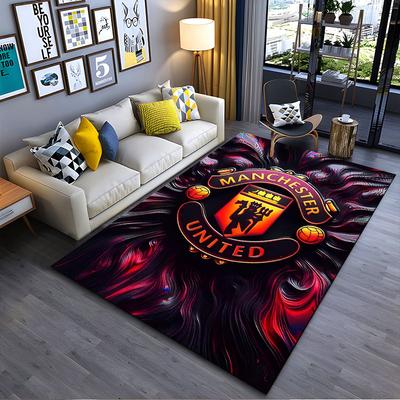 Manchester United Logo Carpet Suitable As a Non-slip Mat for the Living Room or Bedroom Sofa