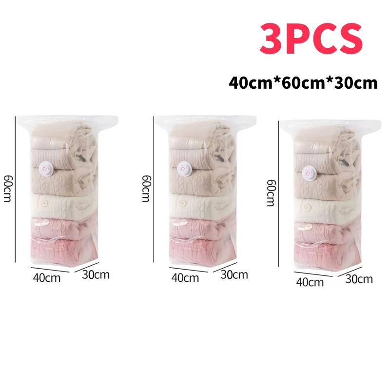 1-5pc Cubic Vacuum Storage Bags Large Plastic Storage Bags for Storing Clothes Quilt Blankets Compression Empty Bag Cover Travel