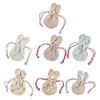 Romance Floral Animal Ears Drawstring Storage Pouch User Friendly for Women of Most Ages Portable Cosmetic Holder