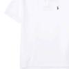 Polo Ralph Lauren Solid Logo Embroidered Cotton Short Sleeve Polo Shirt Kids Tops White CWPOKNIYN820136-100