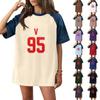Women's Denim Patchwork Top, Casual Short-sleeved Comfortable T-shirt, Fashionable For Spring And Summer.