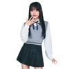 Clearstone Ulzzang Sailor Cosplay Halloween Knit Vest, Women's, Gray X Black