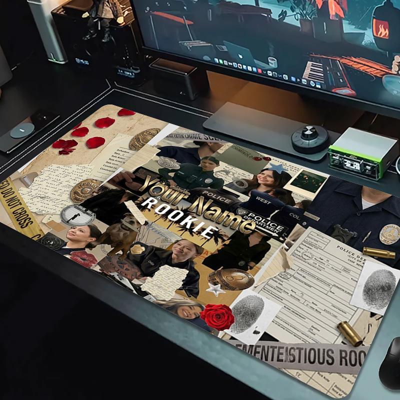The Rookie Custom Name Large Size Mouse Pad Large Gaming Table Cushion Non-slip Laptop Tablet Big Mousepad XXL Mat Mini PC Playmat With Lock edge