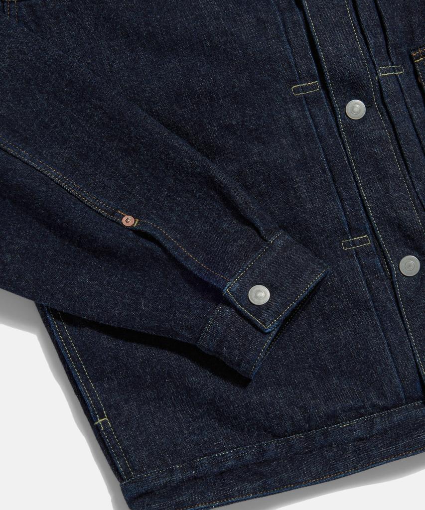 Espionage Type 1 Selvedge Denim Trucker Jacket Dark Indigo