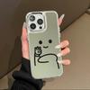 Applicable to iphone11promax simple 11 couple mobile phone case mirror new 11 personality 11 vertical middle finger match
